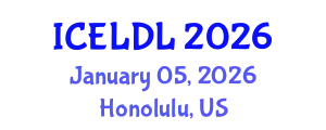 International Conference on E-Learning and Distance Learning (ICELDL) January 05, 2026 - Honolulu, United States