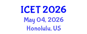 International Conference on Ecology and Transportation (ICET) May 04, 2026 - Honolulu, United States