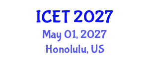 International Conference on Ecology and Transportation (ICET) May 01, 2027 - Honolulu, United States