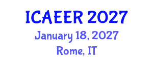 International Conference on Agricultural Economics and Environmental Research (ICAEER) January 18, 2027 - Rome, Italy