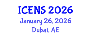 International Conference on Engineering and Natural Sciences (ICENS) January 26, 2026 - Dubai, United Arab Emirates