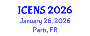 International Conference on Engineering and Natural Sciences (ICENS) January 26, 2026 - Paris, France