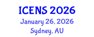 International Conference on Engineering and Natural Sciences (ICENS) January 26, 2026 - Sydney, Australia