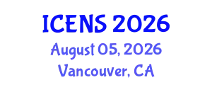 International Conference on Engineering and Natural Sciences (ICENS) August 05, 2026 - Vancouver, Canada