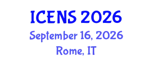 International Conference on Engineering and Natural Sciences (ICENS) September 16, 2026 - Rome, Italy