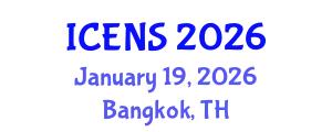 International Conference on Engineering and Natural Sciences (ICENS) January 19, 2026 - Bangkok, Thailand