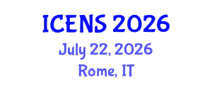 International Conference on Engineering and Natural Sciences (ICENS) July 22, 2026 - Rome, Italy