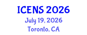 International Conference on Engineering and Natural Sciences (ICENS) July 19, 2026 - Toronto, Canada