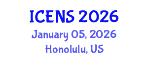International Conference on Engineering and Natural Sciences (ICENS) January 05, 2026 - Honolulu, United States
