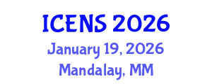 International Conference on Engineering and Natural Sciences (ICENS) January 19, 2026 - Mandalay, Myanmar