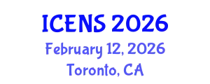 International Conference on Engineering and Natural Sciences (ICENS) February 12, 2026 - Toronto, Canada