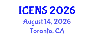 International Conference on Engineering and Natural Sciences (ICENS) August 14, 2026 - Toronto, Canada