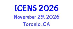 International Conference on Engineering and Natural Sciences (ICENS) November 29, 2026 - Toronto, Canada