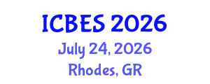 International Conference on Biomedical Engineering and Systems (ICBES) July 24, 2026 - Rhodes, Greece