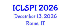 International Conference on Legal, Security and Privacy Issues (ICLSPI) December 13, 2026 - Rome, Italy