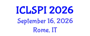 International Conference on Legal, Security and Privacy Issues (ICLSPI) September 16, 2026 - Rome, Italy