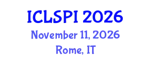 International Conference on Legal, Security and Privacy Issues (ICLSPI) November 11, 2026 - Rome, Italy