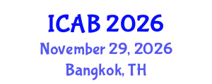 International Conference on Advances in Biology (ICAB) November 29, 2026 - Bangkok, Thailand