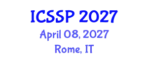 International Conference on Statistical Signal Processing (ICSSP) April 08, 2027 - Rome, Italy