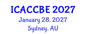International Conference on Applied Chemistry, Chemical and Biomolecular Engineering (ICACCBE) January 28, 2027 - Sydney, Australia
