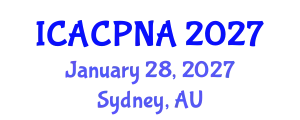 International Conference on Atmospheric Chemistry, Physics, Nucleation and Aerosols (ICACPNA) January 28, 2027 - Sydney, Australia