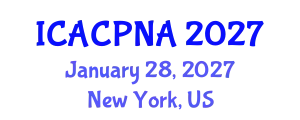 International Conference on Atmospheric Chemistry, Physics, Nucleation and Aerosols (ICACPNA) January 28, 2027 - New York, United States