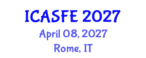 International Conference on Agricultural Science and Food Engineering (ICASFE) April 08, 2027 - Rome, Italy