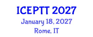 International Conference on Environmental Pollution and Treatment Technology (ICEPTT) January 18, 2027 - Rome, Italy