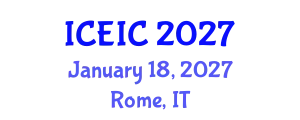 International Conference on Electronics, Information and Communication (ICEIC) January 18, 2027 - Rome, Italy