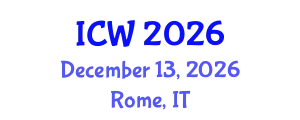 International Conference on Wastewater (ICW) December 13, 2026 - Rome, Italy