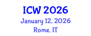 International Conference on Wastewater (ICW) January 12, 2026 - Rome, Italy