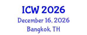 International Conference on Wastewater (ICW) December 16, 2026 - Bangkok, Thailand