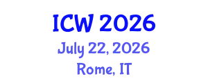 International Conference on Wastewater (ICW) July 22, 2026 - Rome, Italy