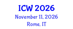 International Conference on Wastewater (ICW) November 11, 2026 - Rome, Italy