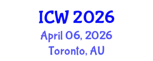 International Conference on Wastewater (ICW) April 06, 2026 - Toronto, Australia