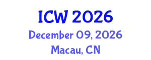 International Conference on Wastewater (ICW) December 09, 2026 - Macau, China