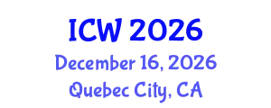 International Conference on Wastewater (ICW) December 16, 2026 - Quebec City, Canada