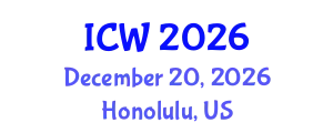 International Conference on Wastewater (ICW) December 20, 2026 - Honolulu, United States