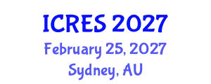 International Conference on Renewable Energy Sources (ICRES) February 25, 2027 - Sydney, Australia