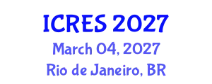 International Conference on Renewable Energy Sources (ICRES) March 04, 2027 - Rio de Janeiro, Brazil