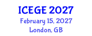 International Conference on Earthquake Geotechnical Engineering (ICEGE) February 15, 2027 - London, United Kingdom