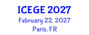 International Conference on Earthquake Geotechnical Engineering (ICEGE) February 22, 2027 - Paris, France