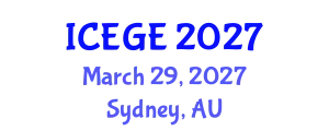International Conference on Earthquake Geotechnical Engineering (ICEGE) March 29, 2027 - Sydney, Australia