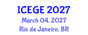 International Conference on Earthquake Geotechnical Engineering (ICEGE) March 04, 2027 - Rio de Janeiro, Brazil
