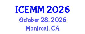 International Conference on Economy, Management and Marketing (ICEMM) October 28, 2026 - Montreal, Canada