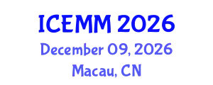 International Conference on Economy, Management and Marketing (ICEMM) December 09, 2026 - Macau, China