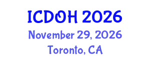 International Conference on Dental and Oral Health (ICDOH) November 29, 2026 - Toronto, Canada