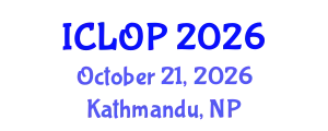 International Conference on Lasers, Optics and Photonics (ICLOP) October 21, 2026 - Kathmandu, Nepal