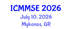 International Conference on Mechanics, Materials Science and Engineering (ICMMSE) July 10, 2026 - Mykonos, Greece