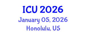 International Conference on Ultrasonics (ICU) January 05, 2026 - Honolulu, United States